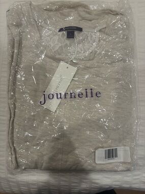 Journelle Lace Trim Top in Light Beige